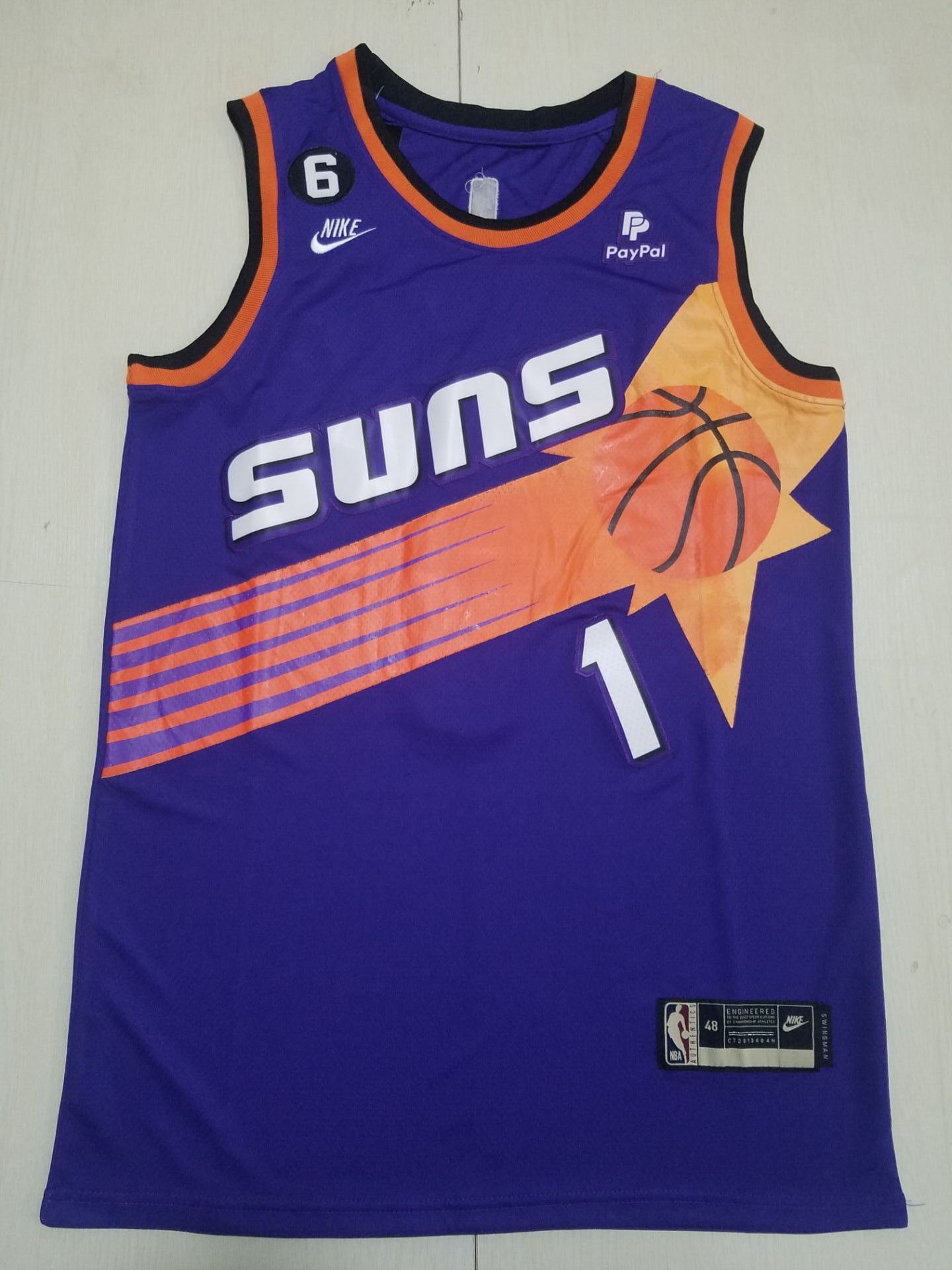 Men Phoenix Suns #1 Booker Purple Nike 2022 NBA Jersey->portland trail blazers->NBA Jersey